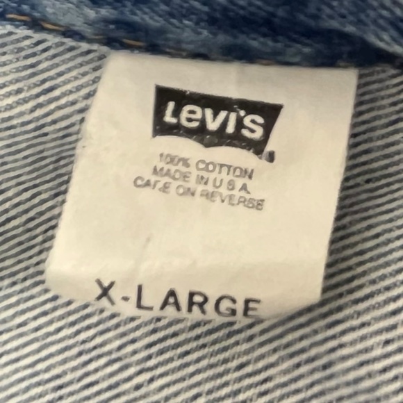 Levi's Men's XL Vintage 90s Blue Denim Trucker Jacket 100% Cotton Made in USA - Picture 7 of 8